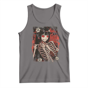 Horror Anime Manga Tank Top Japan Japanese Creepy Kawaii Goth TS10 Deep Heather Print Your Wear