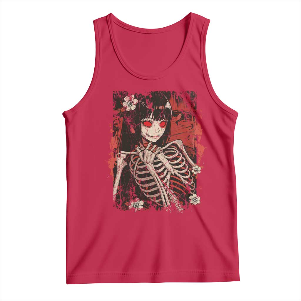 Horror Anime Manga Tank Top Japan Japanese Creepy Kawaii Goth TS10 Red Print Your Wear