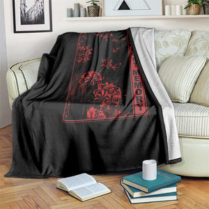 Japanese Spider Lily Throw Blanket Soft Grunge Anime Aesthetic Flower TS10 Print Your Wear