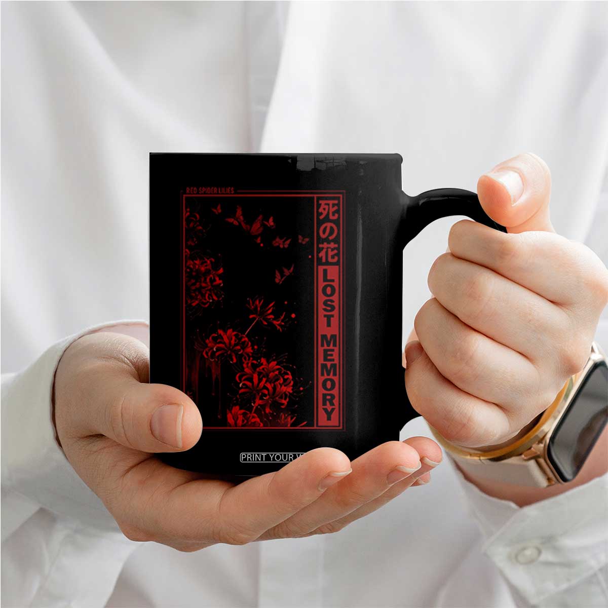 Japanese Spider Lily Coffee Mug Soft Grunge Anime Aesthetic Flower TS10 Print Your Wear