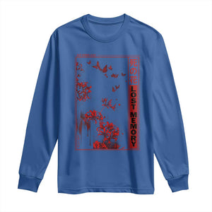 Japanese Spider Lily Long Sleeve Shirt Soft Grunge Anime Aesthetic Flower TS10 Royal Blue Print Your Wear