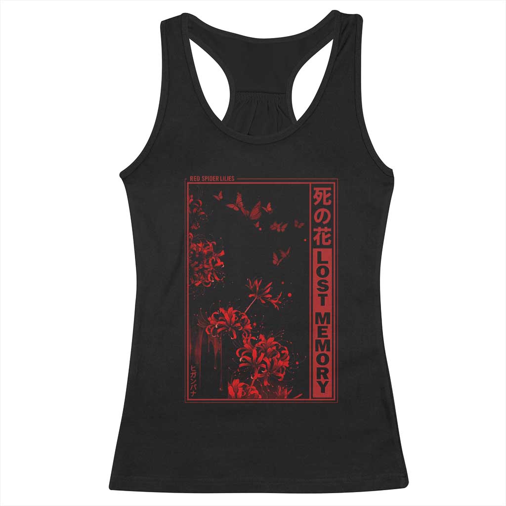 Japanese Spider Lily Racerback Tank Top Soft Grunge Anime Aesthetic Flower TS10 Black Print Your Wear