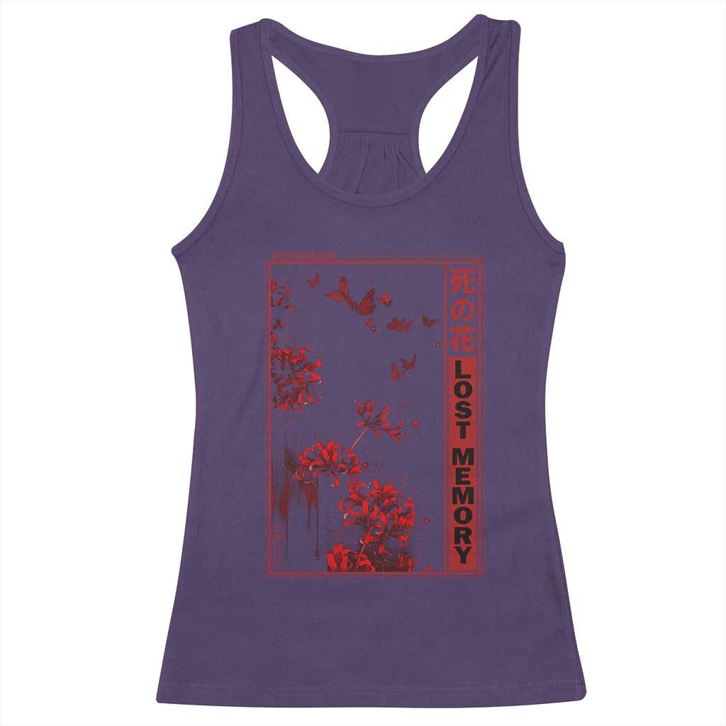 Japanese Spider Lily Racerback Tank Top Soft Grunge Anime Aesthetic Flower TS10 Purple Print Your Wear