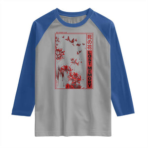Japanese Spider Lily Raglan Shirt Soft Grunge Anime Aesthetic Flower TS10 Sport Gray Royal Print Your Wear