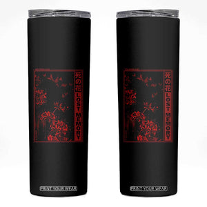 Japanese Spider Lily Skinny Tumbler Soft Grunge Anime Aesthetic Flower TS10 Black Print Your Wear