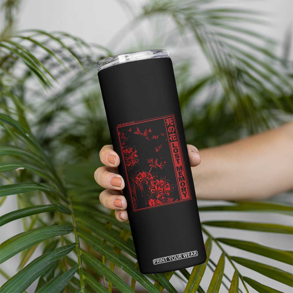 Japanese Spider Lily Skinny Tumbler Soft Grunge Anime Aesthetic Flower TS10 Print Your Wear