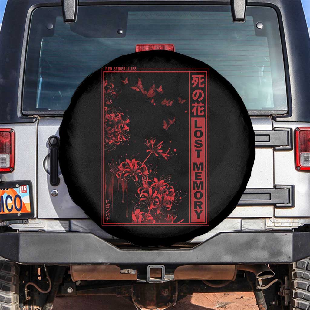Japanese Spider Lily Spare Tire Cover Soft Grunge Anime Aesthetic Flower TS10 No hole Black Print Your Wear