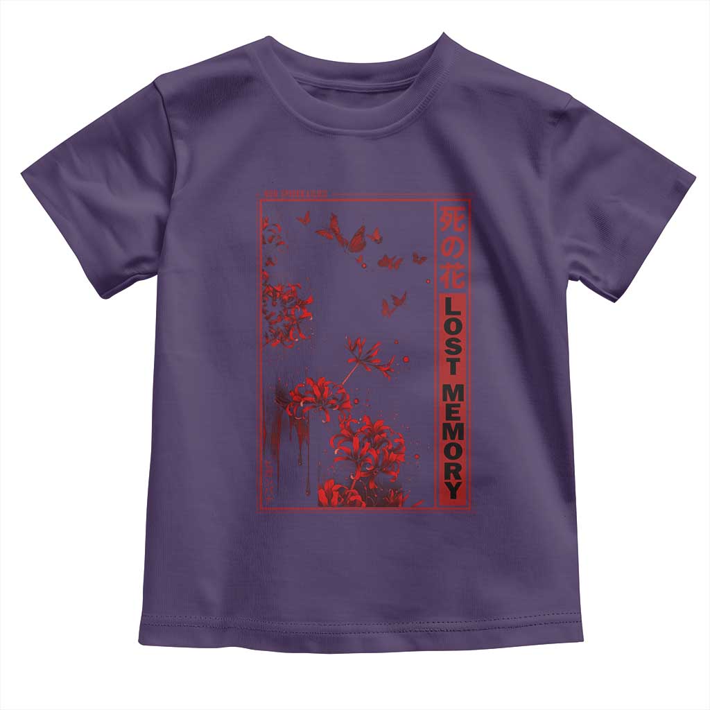 Japanese Spider Lily Toddler T Shirt Soft Grunge Anime Aesthetic Flower TS10 Purple Print Your Wear