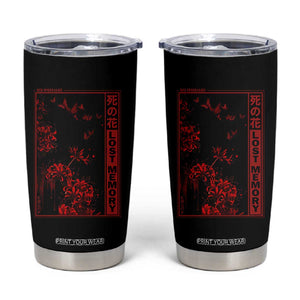 Japanese Spider Lily Tumbler Cup Soft Grunge Anime Aesthetic Flower TS10 Black Print Your Wear