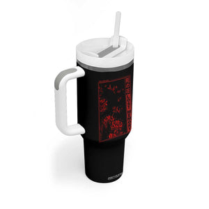 Japanese Spider Lily Tumbler With Handle Soft Grunge Anime Aesthetic Flower TS10 Print Your Wear
