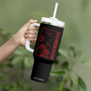 Japanese Spider Lily Tumbler With Handle Soft Grunge Anime Aesthetic Flower TS10 Print Your Wear