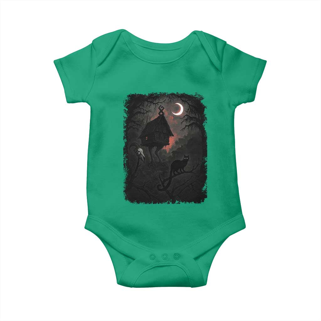 Baba Yaga House Baby Onesie Gothic Slavic Folklore Russia Fairy Tale TS10 Irish Green Print Your Wear