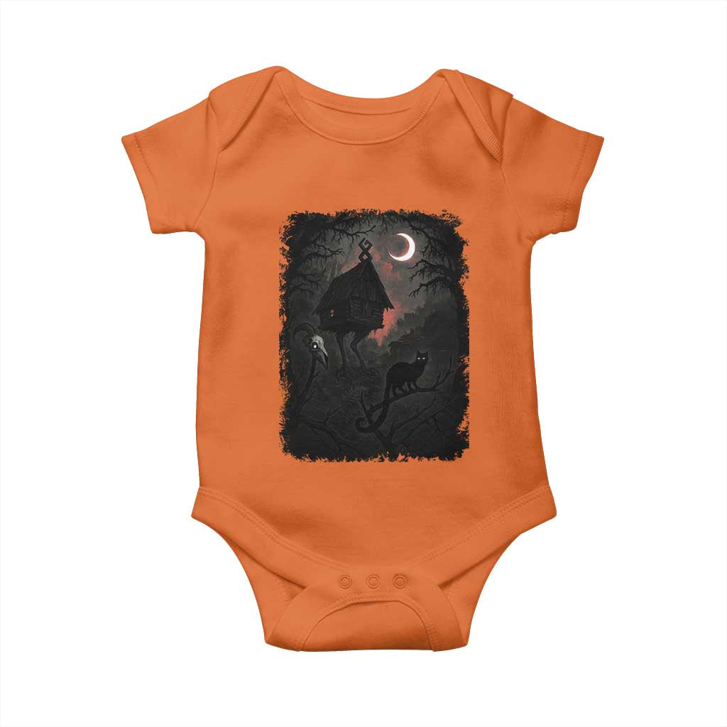 Baba Yaga House Baby Onesie Gothic Slavic Folklore Russia Fairy Tale TS10 Orange Print Your Wear