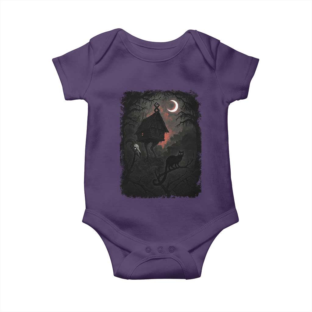 Baba Yaga House Baby Onesie Gothic Slavic Folklore Russia Fairy Tale TS10 Purple Print Your Wear