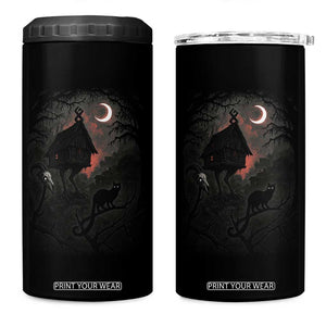 Baba Yaga House 4 in 1 Can Cooler Tumbler Gothic Slavic Folklore Russia Fairy Tale TS10 One Size: 16 oz Black Print Your Wear
