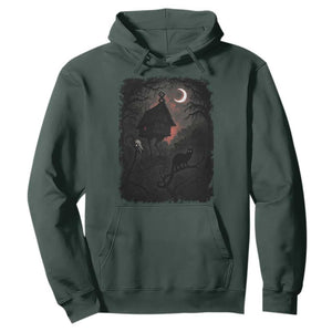 Baba Yaga House Hoodie Gothic Slavic Folklore Russia Fairy Tale TS10 Dark Forest Green Print Your Wear