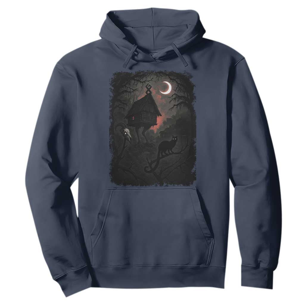 Baba Yaga House Hoodie Gothic Slavic Folklore Russia Fairy Tale TS10 Navy Print Your Wear