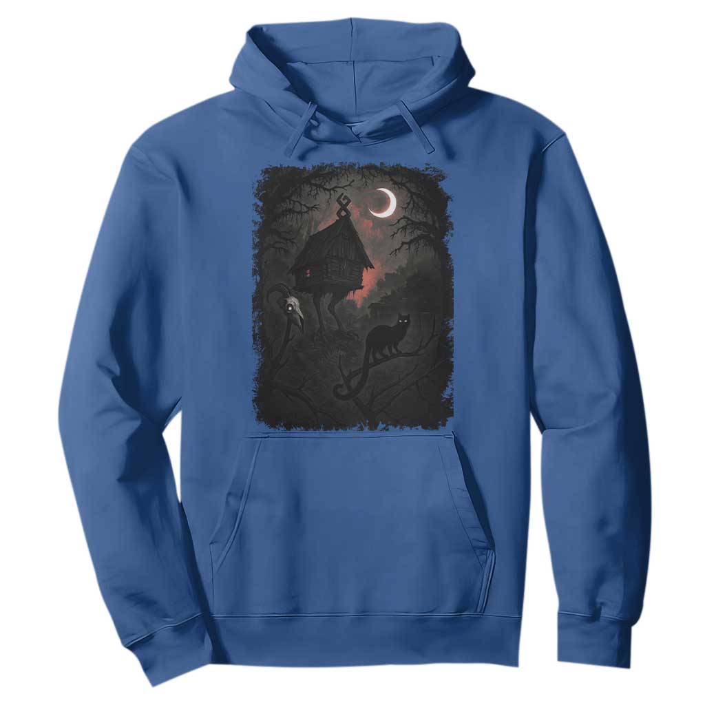 Baba Yaga House Hoodie Gothic Slavic Folklore Russia Fairy Tale TS10 Royal Blue Print Your Wear