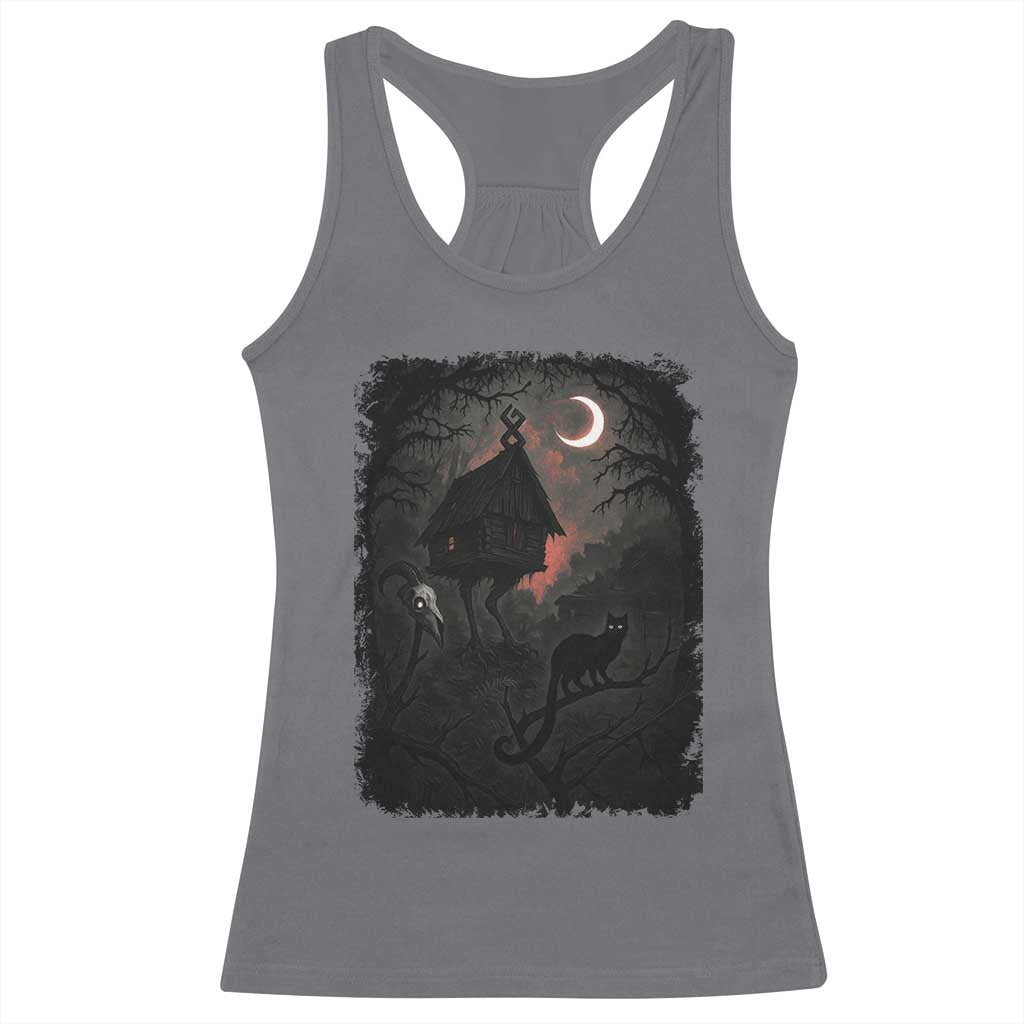 Baba Yaga House Racerback Tank Top Gothic Slavic Folklore Russia Fairy Tale TS10 Charcoal Print Your Wear