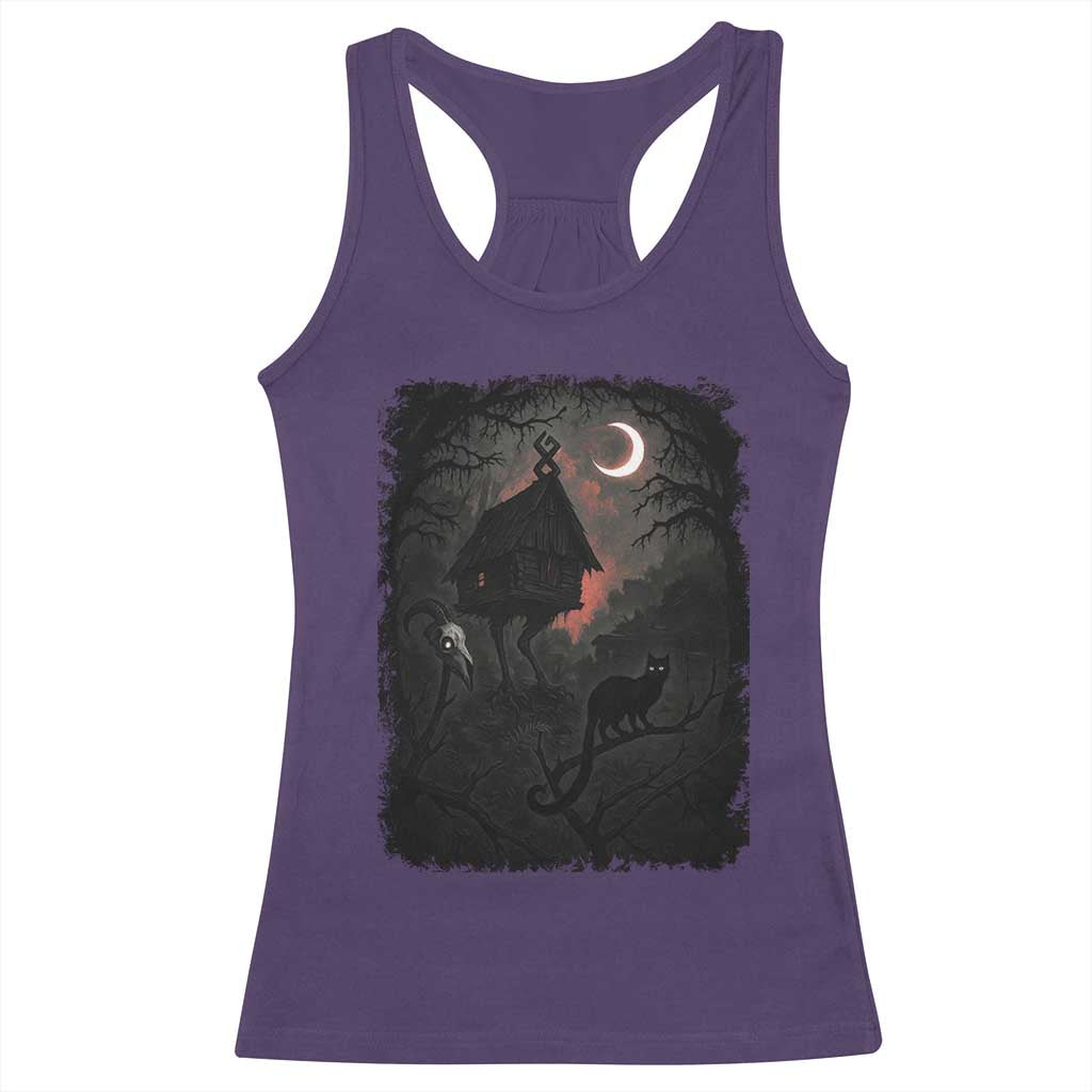 Baba Yaga House Racerback Tank Top Gothic Slavic Folklore Russia Fairy Tale TS10 Purple Print Your Wear