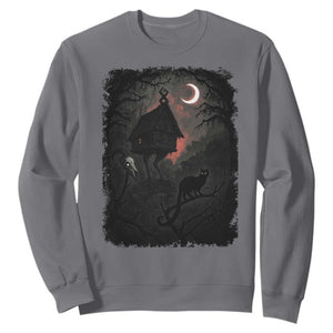 Baba Yaga House Sweatshirt Gothic Slavic Folklore Russia Fairy Tale TS10 Charcoal Print Your Wear