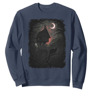 Baba Yaga House Sweatshirt Gothic Slavic Folklore Russia Fairy Tale TS10 Navy Print Your Wear