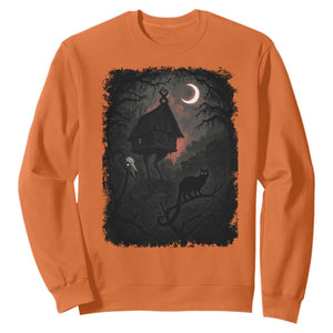 Baba Yaga House Sweatshirt Gothic Slavic Folklore Russia Fairy Tale TS10 Orange Print Your Wear