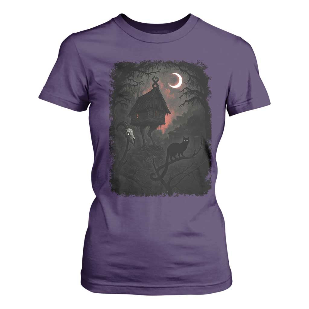 Baba Yaga House T Shirt For Women Gothic Slavic Folklore Russia Fairy Tale TS10 Purple Print Your Wear