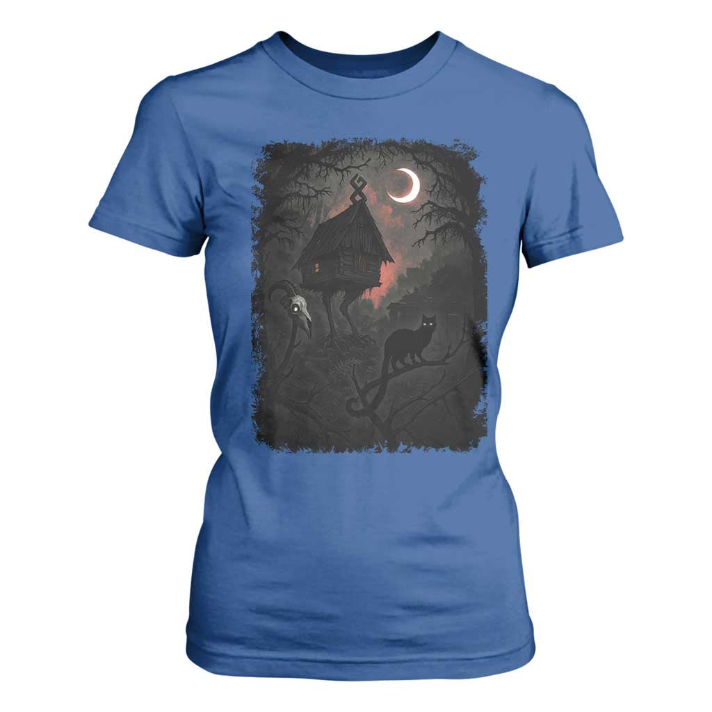 Baba Yaga House T Shirt For Women Gothic Slavic Folklore Russia Fairy Tale TS10 Royal Blue Print Your Wear