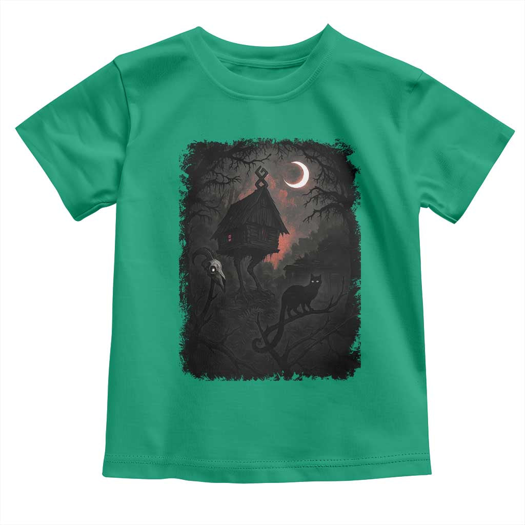 Baba Yaga House Toddler T Shirt Gothic Slavic Folklore Russia Fairy Tale TS10 Irish Green Print Your Wear
