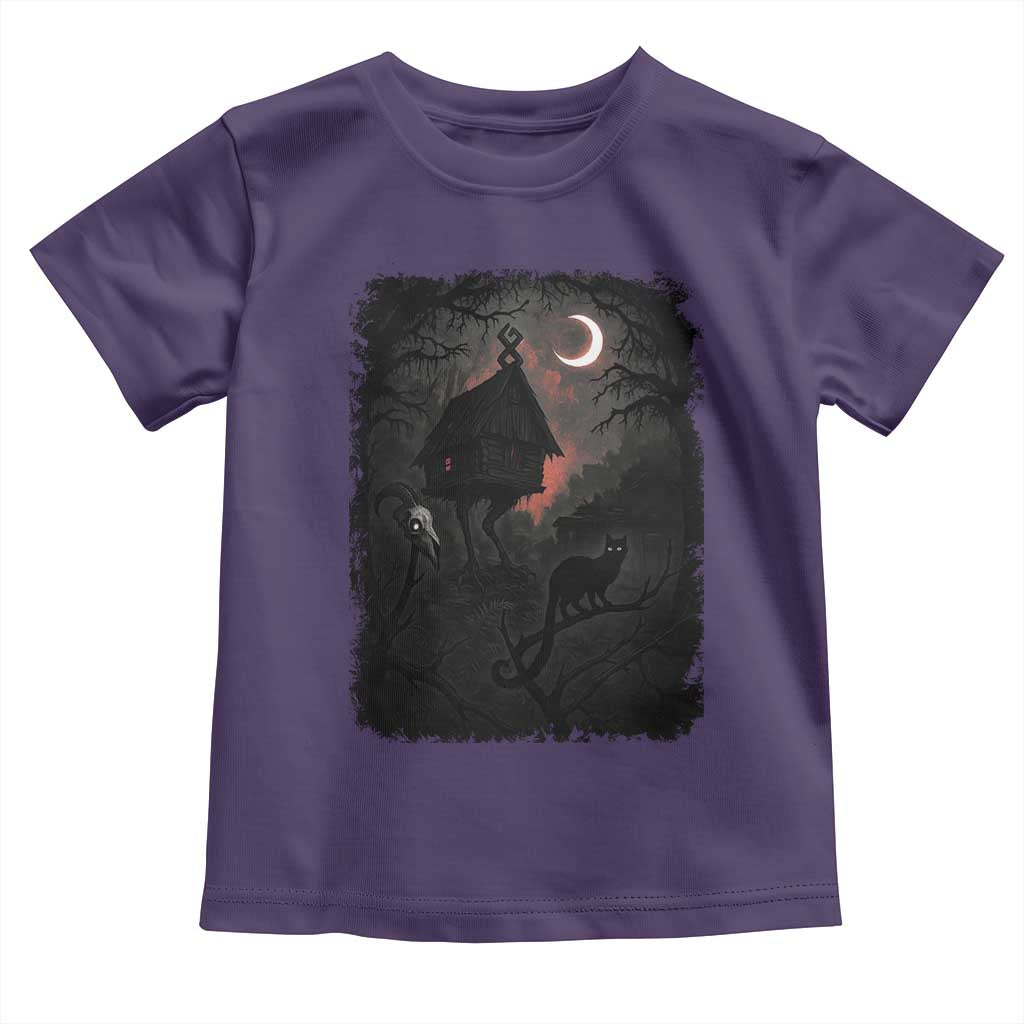 Baba Yaga House Toddler T Shirt Gothic Slavic Folklore Russia Fairy Tale TS10 Purple Print Your Wear