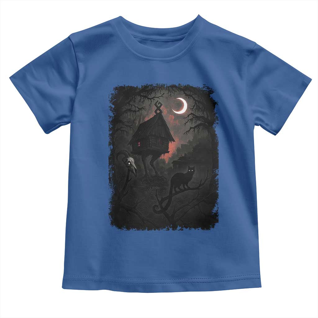 Baba Yaga House Toddler T Shirt Gothic Slavic Folklore Russia Fairy Tale TS10 Royal Blue Print Your Wear