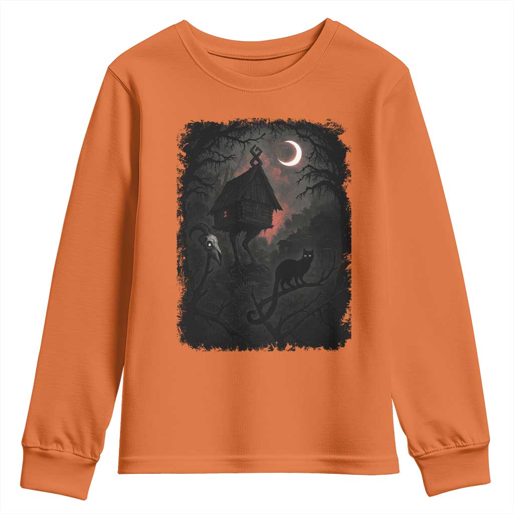 Baba Yaga House Youth Sweatshirt Gothic Slavic Folklore Russia Fairy Tale TS10 Orange Print Your Wear