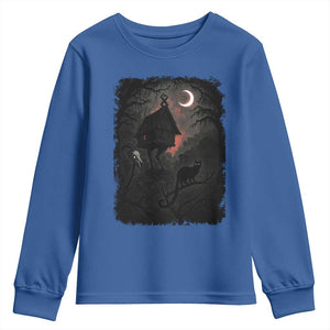 Baba Yaga House Youth Sweatshirt Gothic Slavic Folklore Russia Fairy Tale TS10 Royal Blue Print Your Wear