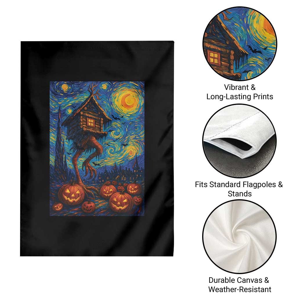 Baba Yaga House Garden Flag Starry Night Van Gogh Slavic Folklore Russia Fairy Tale TS10 Print Your Wear