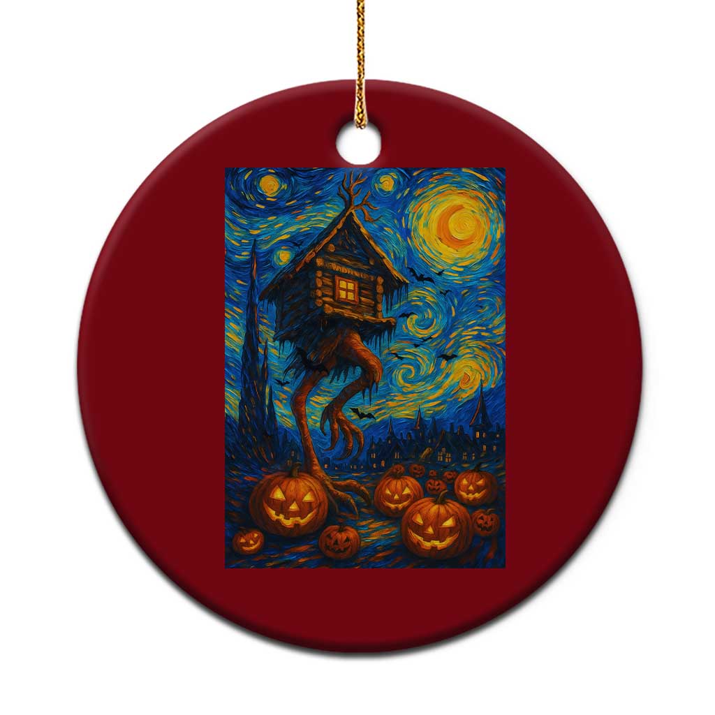 Baba Yaga House Ceramic Ornament Starry Night Van Gogh Slavic Folklore Russia Fairy Tale TS10 1pc Red Print Your Wear