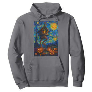 Baba Yaga House Hoodie Starry Night Van Gogh Slavic Folklore Russia Fairy Tale TS10 Charcoal Print Your Wear