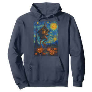 Baba Yaga House Hoodie Starry Night Van Gogh Slavic Folklore Russia Fairy Tale TS10 Navy Print Your Wear