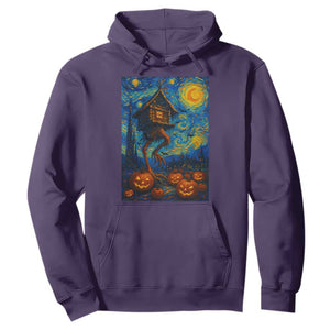 Baba Yaga House Hoodie Starry Night Van Gogh Slavic Folklore Russia Fairy Tale TS10 Purple Print Your Wear
