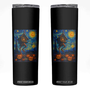 Baba Yaga House Skinny Tumbler Starry Night Van Gogh Slavic Folklore Russia Fairy Tale TS10 Black Print Your Wear