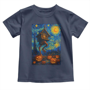 Baba Yaga House Toddler T Shirt Starry Night Van Gogh Slavic Folklore Russia Fairy Tale TS10 Navy Print Your Wear