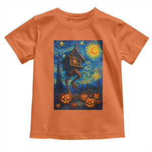 Baba Yaga House Toddler T Shirt Starry Night Van Gogh Slavic Folklore Russia Fairy Tale TS10 Orange Print Your Wear
