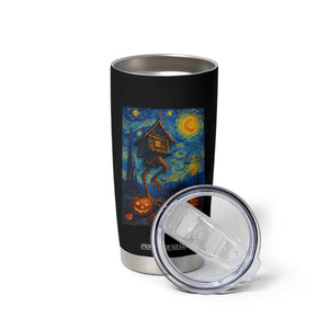 Baba Yaga House Tumbler Cup Starry Night Van Gogh Slavic Folklore Russia Fairy Tale TS10 Print Your Wear