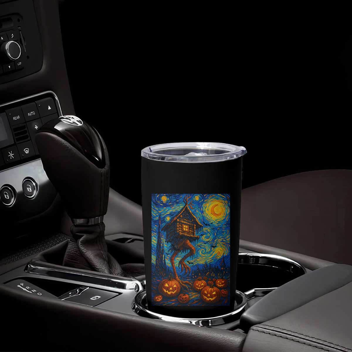 Baba Yaga House Tumbler Cup Starry Night Van Gogh Slavic Folklore Russia Fairy Tale TS10 Print Your Wear
