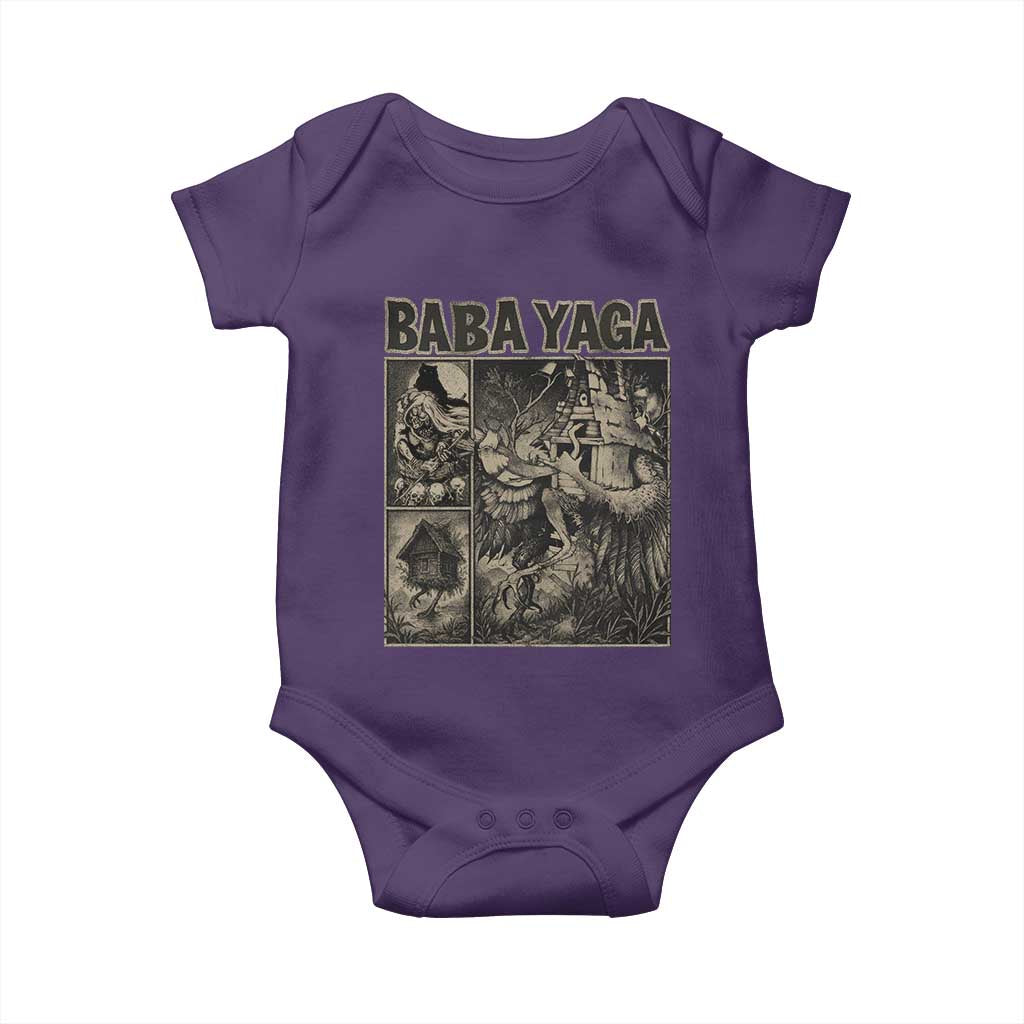 Baba Yaga House Baby Onesie Slavic Folklore Russia Fairy Tale Horror Fans TS10 Purple Print Your Wear