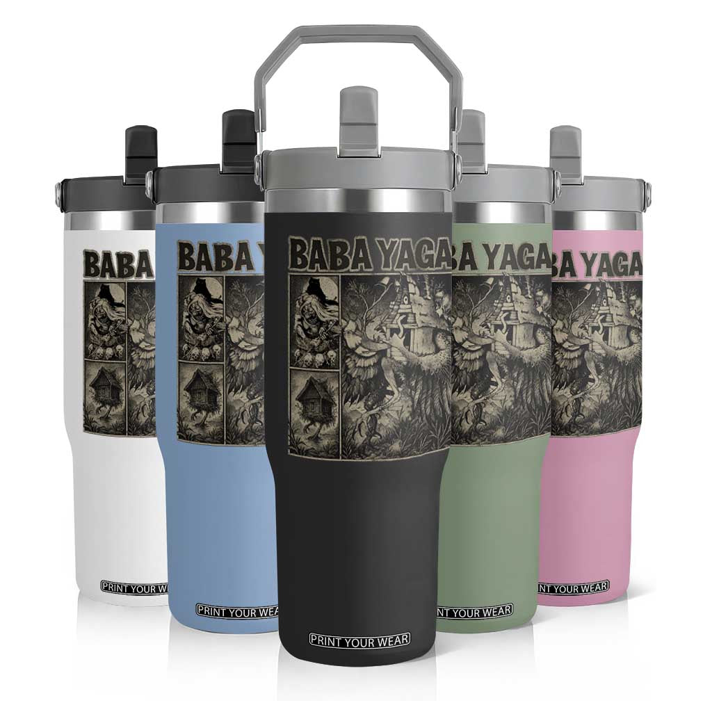 Baba Yaga House Flip Straw Tumbler Slavic Folklore Russia Fairy Tale Horror Fans TS10 Print Your Wear