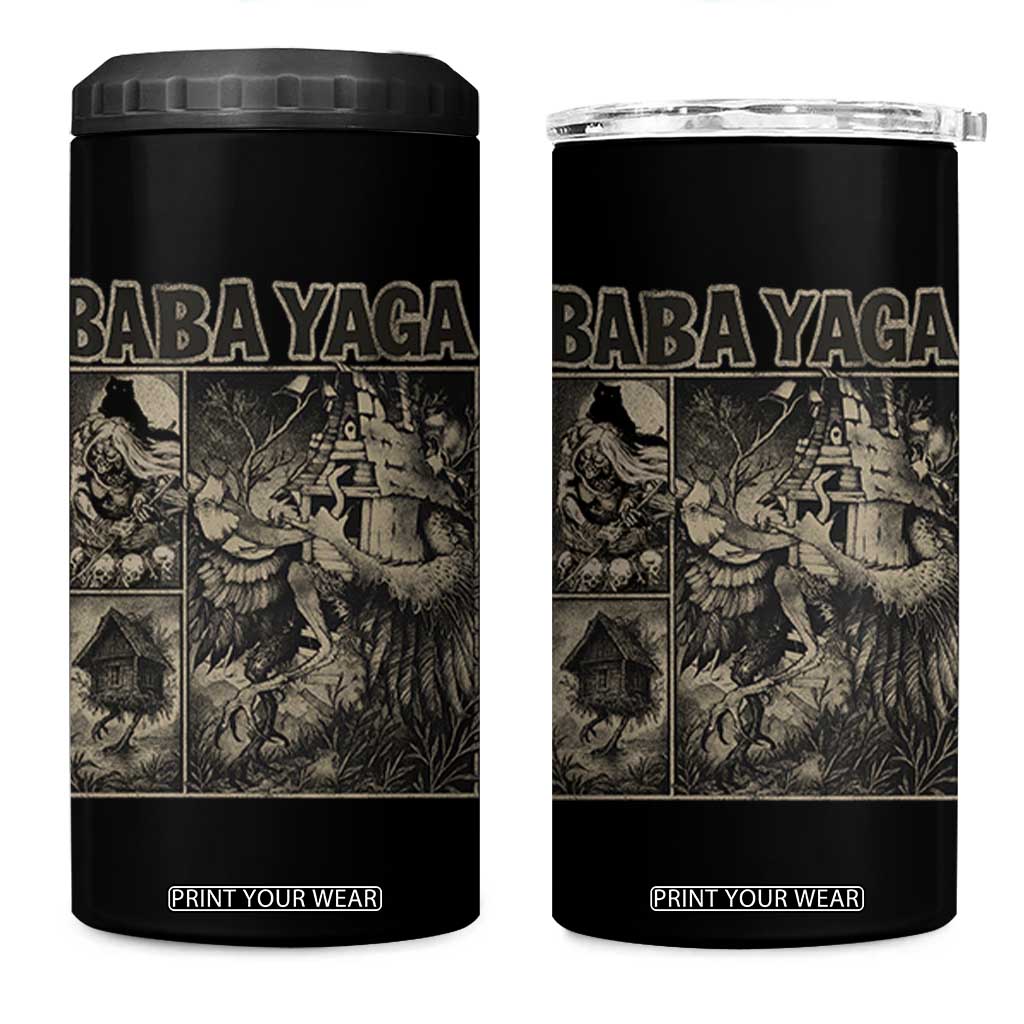 Baba Yaga House 4 in 1 Can Cooler Tumbler Slavic Folklore Russia Fairy Tale Horror Fans TS10 One Size: 16 oz Black Print Your Wear