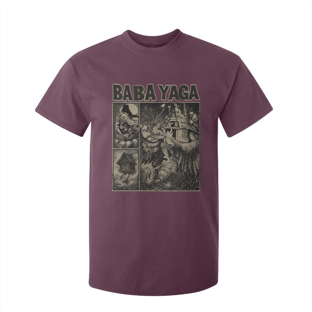 Baba Yaga House T Shirt For Kid Slavic Folklore Russia Fairy Tale Horror Fans TS10 Maroon Print Your Wear