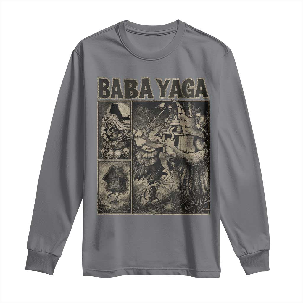 Baba Yaga House Long Sleeve Shirt Slavic Folklore Russia Fairy Tale Horror Fans TS10 Charcoal Print Your Wear