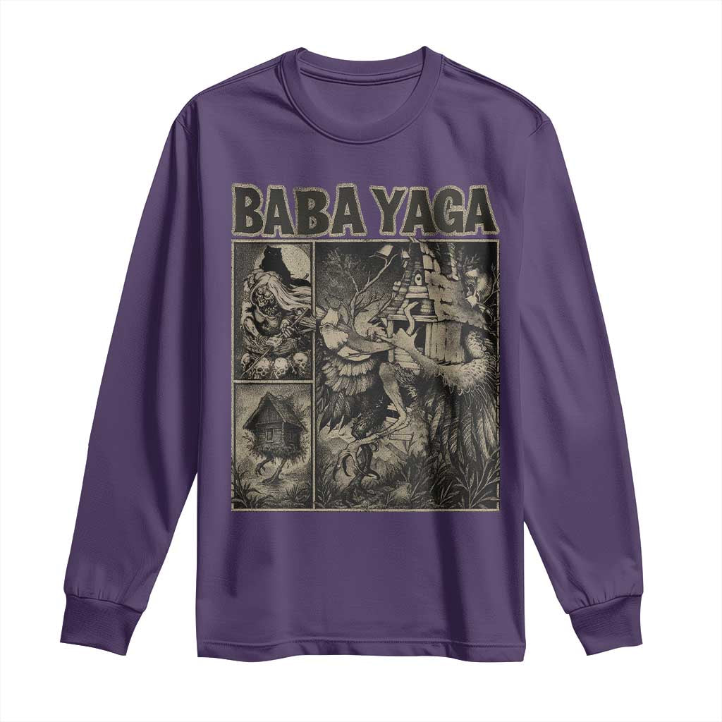 Baba Yaga House Long Sleeve Shirt Slavic Folklore Russia Fairy Tale Horror Fans TS10 Purple Print Your Wear